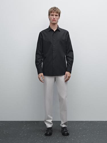 Pantalón slim fit mezcla algodón - Piedra de Zara - Imagen 0