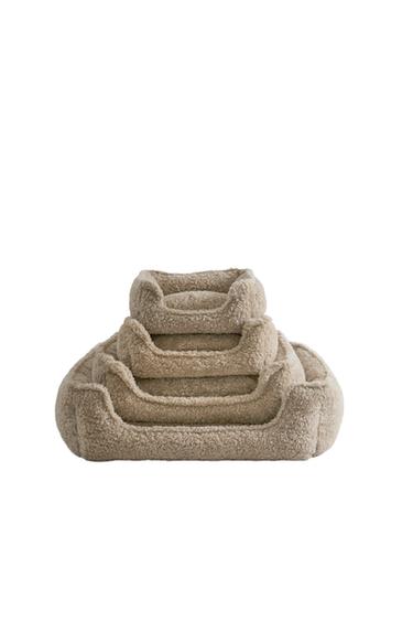 FAUX SHEARLING PET BED - бежевий Zara
