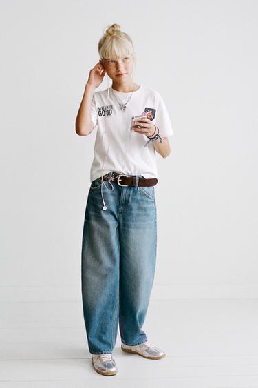 Zara CAPYBARA CAPYFUN GRAPHIC T-SHIRT - Ecru