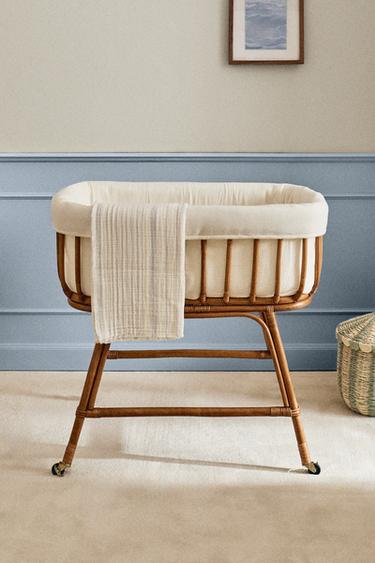 RATTAN MINI COT - Light beige by Zara