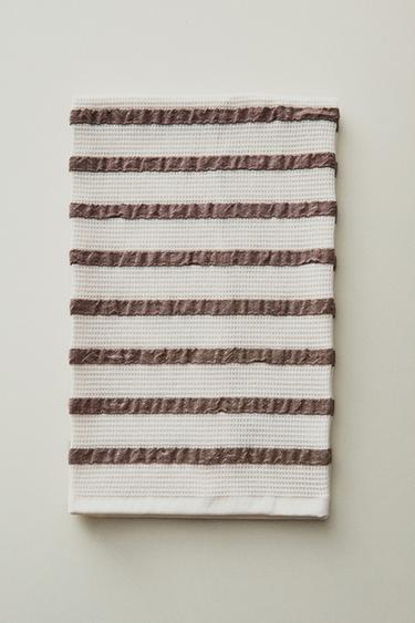WAFFLE-KNIT TEA TOWEL - Brown by Zara - Image 4