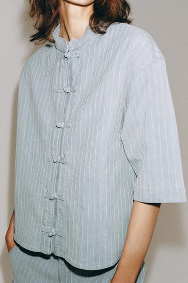 VESTE EN JEAN BRANDENBOURGS ZW COLLECTION - Bleu clair de Zara - Image 3