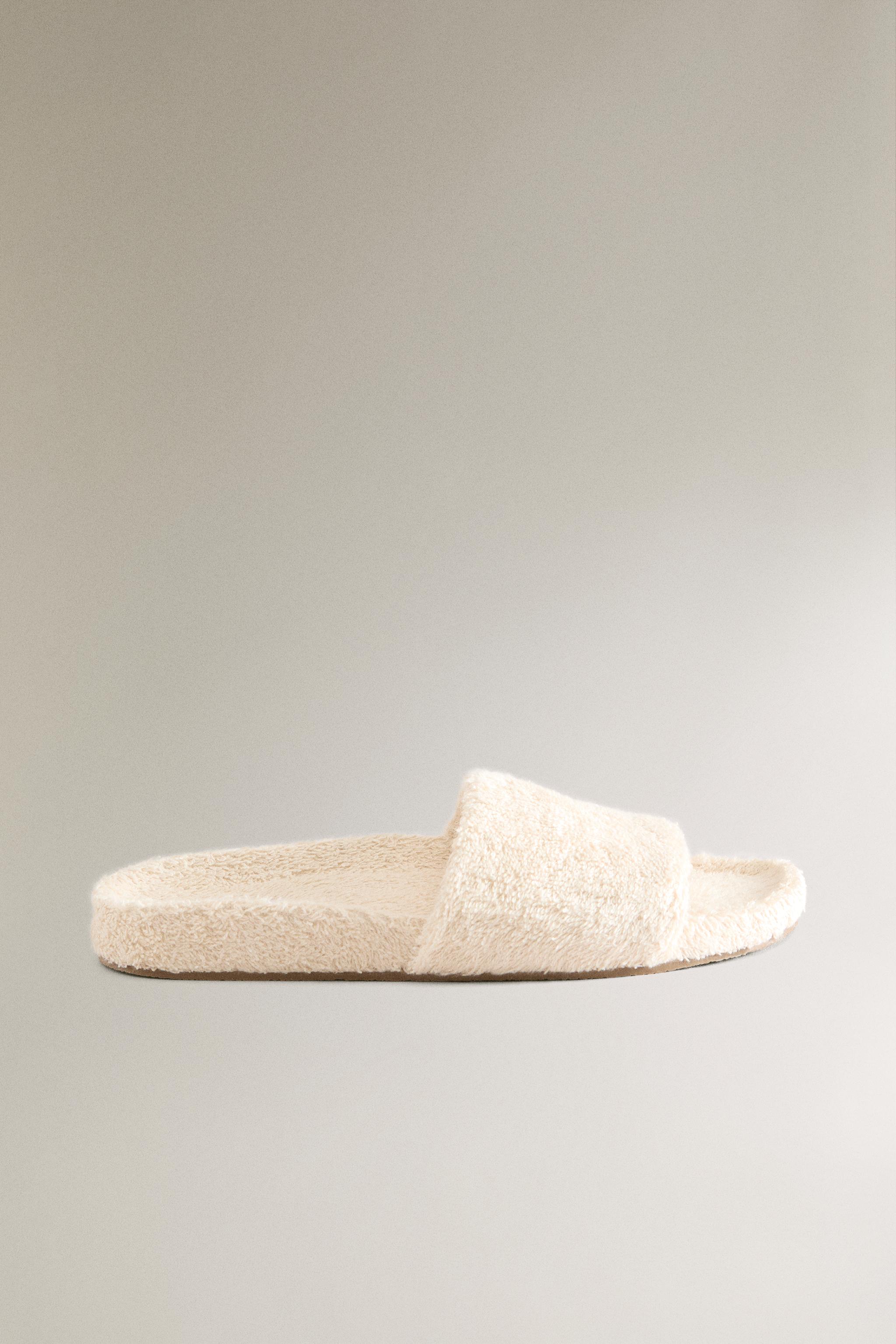 TERRY SLIDE SANDALS