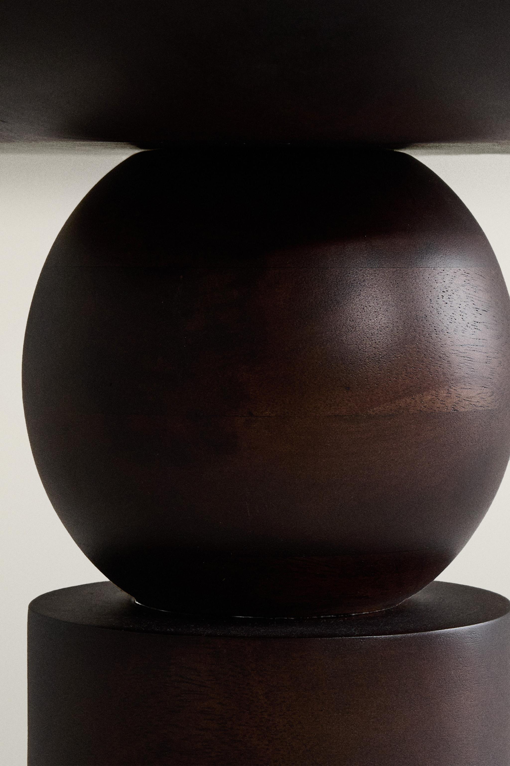 WOODEN SIDE TABLE - Black | ZARA United States