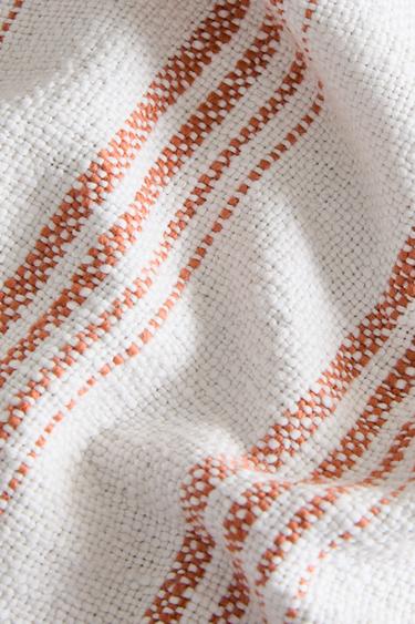 PLAID COTON RAYURES - Écru de Zara - Image 3