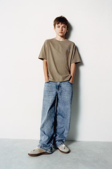 CAMISETA ESTAMPADA LOGO - Marrón de Zara