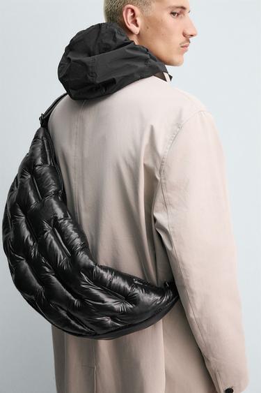 Zara 絎縫單肩包 - 黑色 - 圖片 0