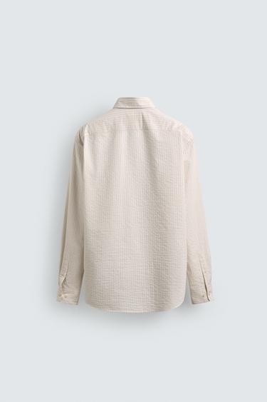 REGULAR FIT STRIPED SHIRT - Light yellow by Zara - Image 8