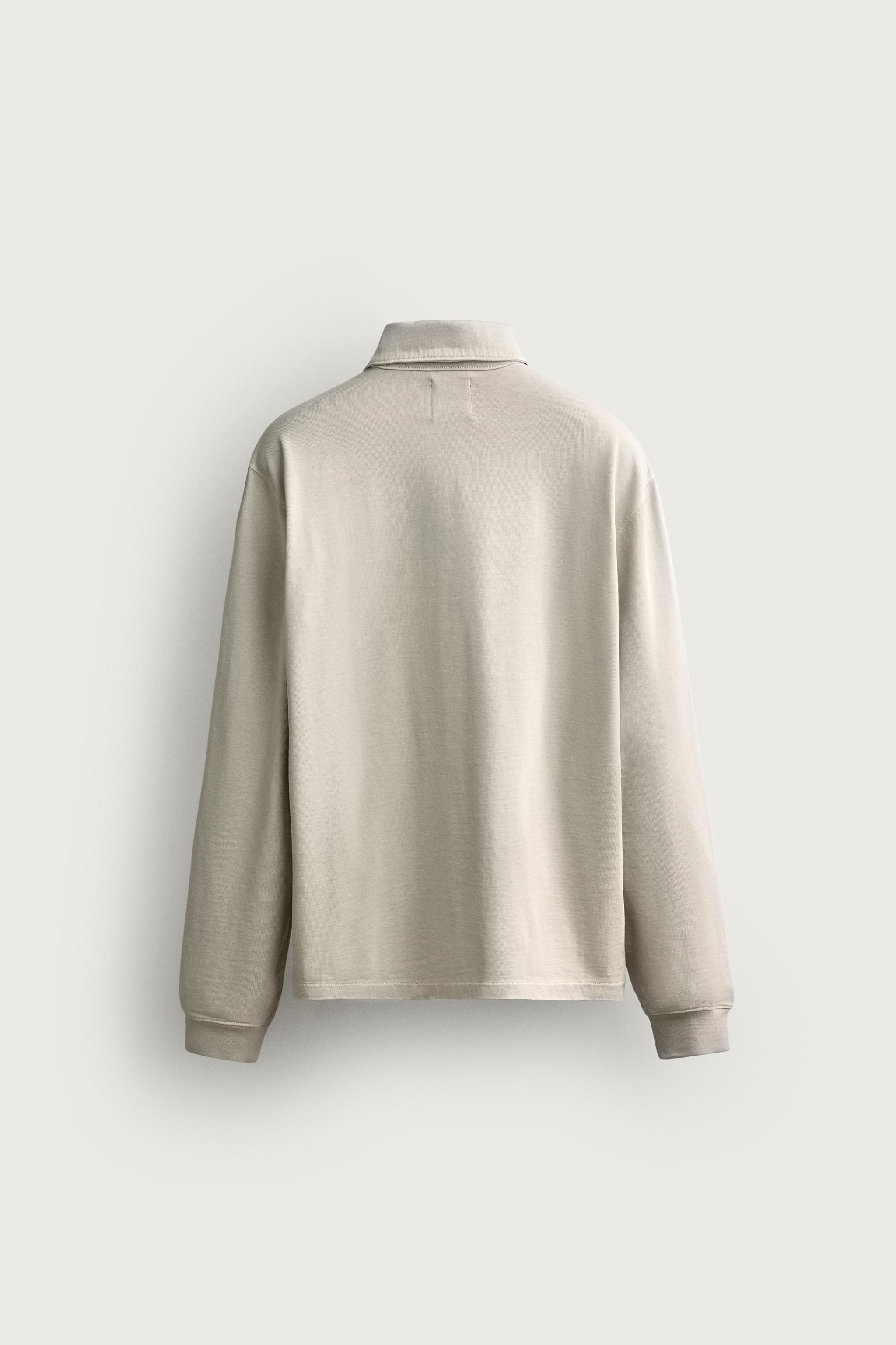 Zara HAFİF REGULAR FIT POLO SWEATSHIRT görsel 8