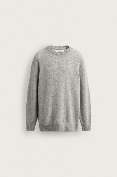 Zara REGULAR FIT WOOL JUMPER - Gray marl