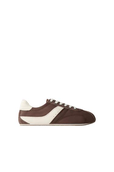 CONTRAST TRAINERS - Brown by Zara