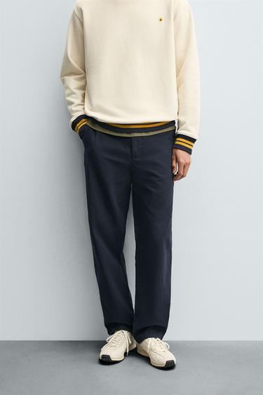 БРЮКИ ЧИНОС STRAIGHT FIT — МОРСКОЙ СИНИЙ от Zara