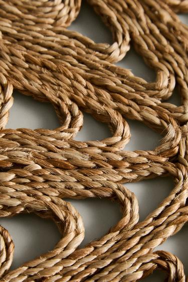 SET DE TABLE JUTE FLEUR - Beige clair de Zara