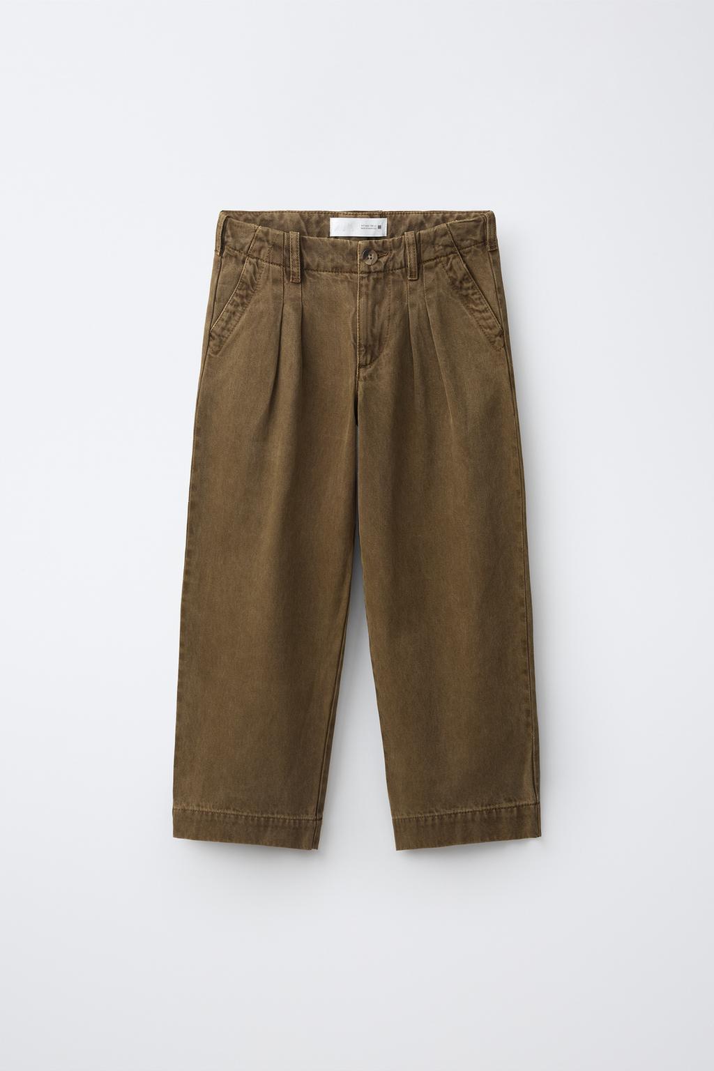 RELAXED FIT PLEATED TROUSERS