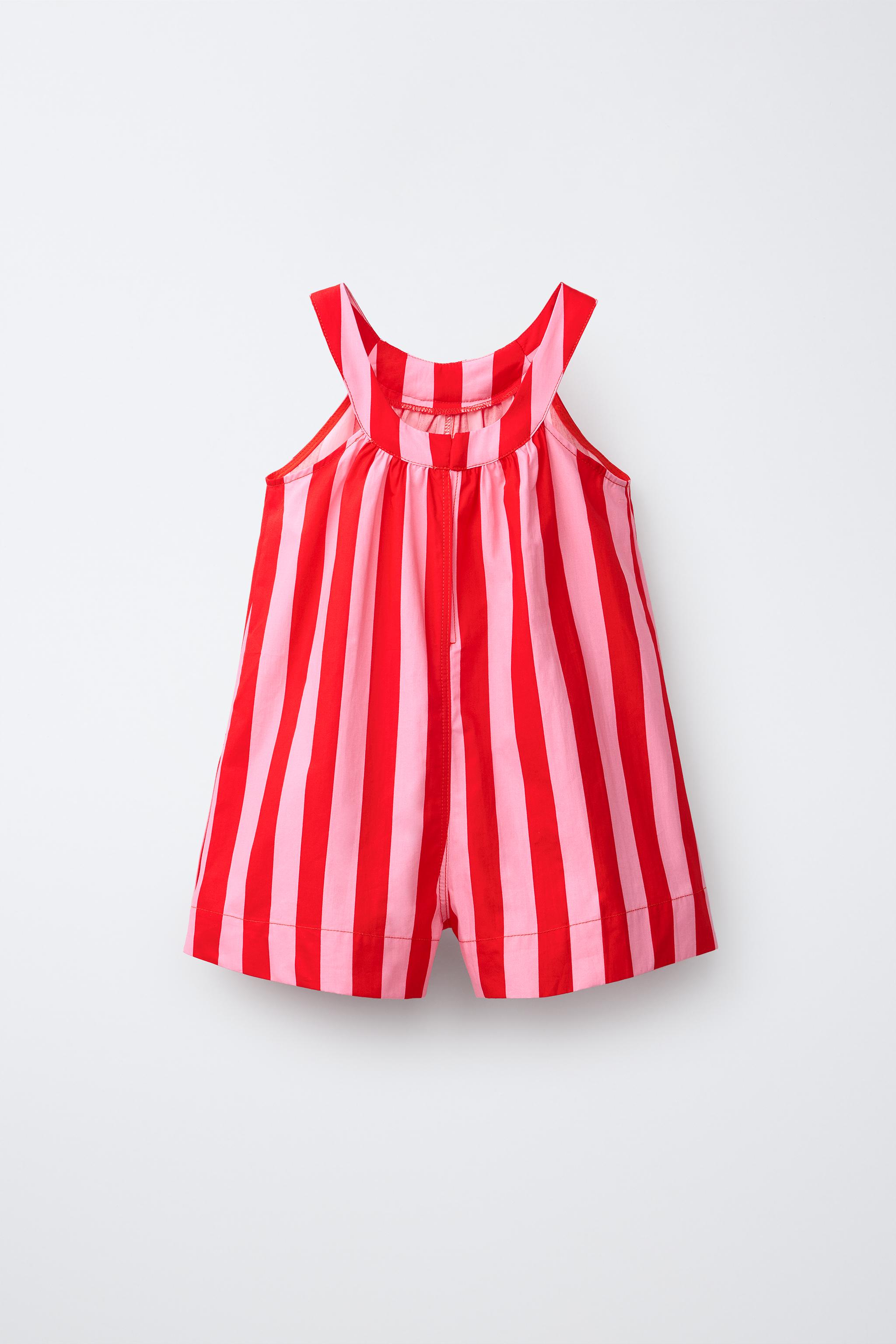 Детские комбинезоны Zara STRIPED SHORT JUMPSUIT — фото 3