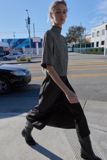 COMBINED MIDI DRESS - Mid-grey by Zara - Image 3