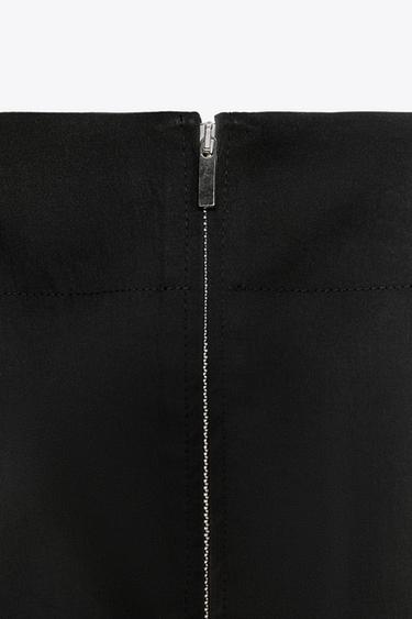 ZW COLLECTION MIDI FLARED SKIRT - Black by Zara - Image 6