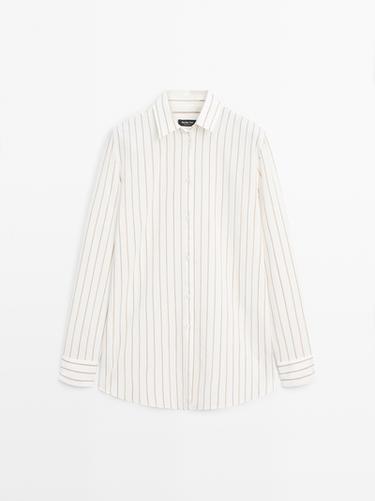 Zara Flowing tricolor striped shirt - White