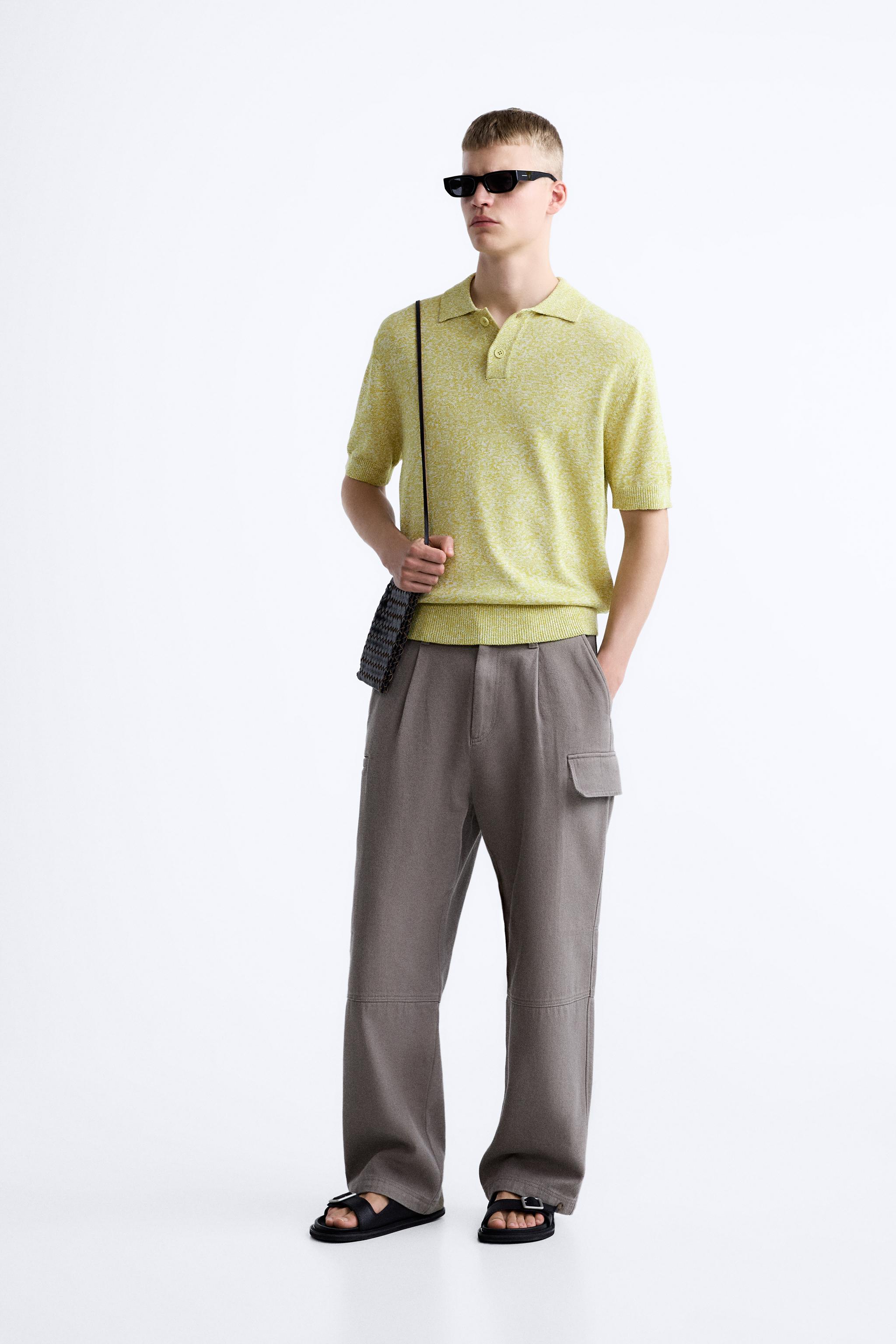 JACQUARD KNIT POLO - Green | ZARA Canada