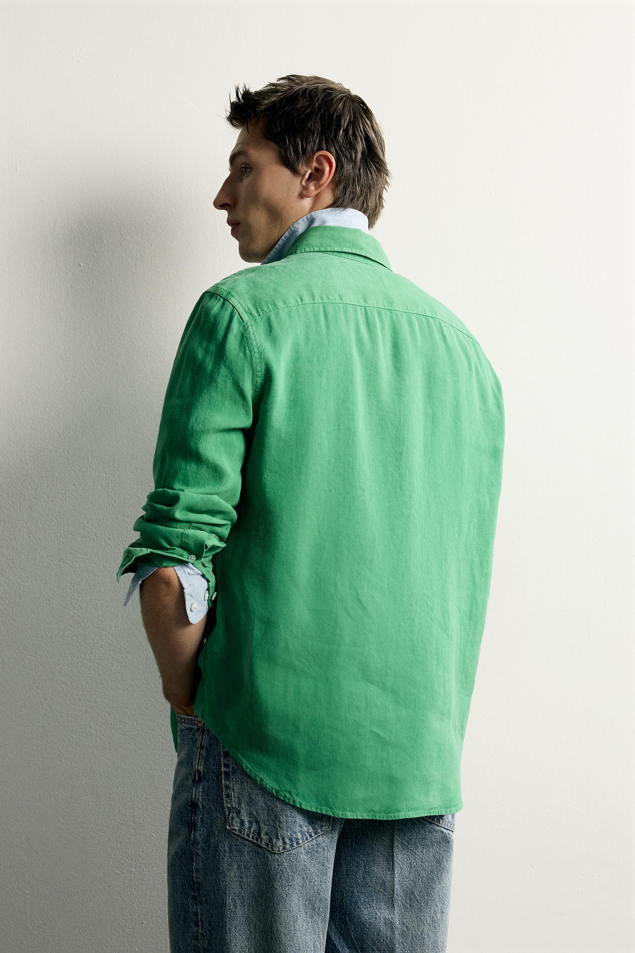 LINEN-LYOCELL FLUID SHIRT