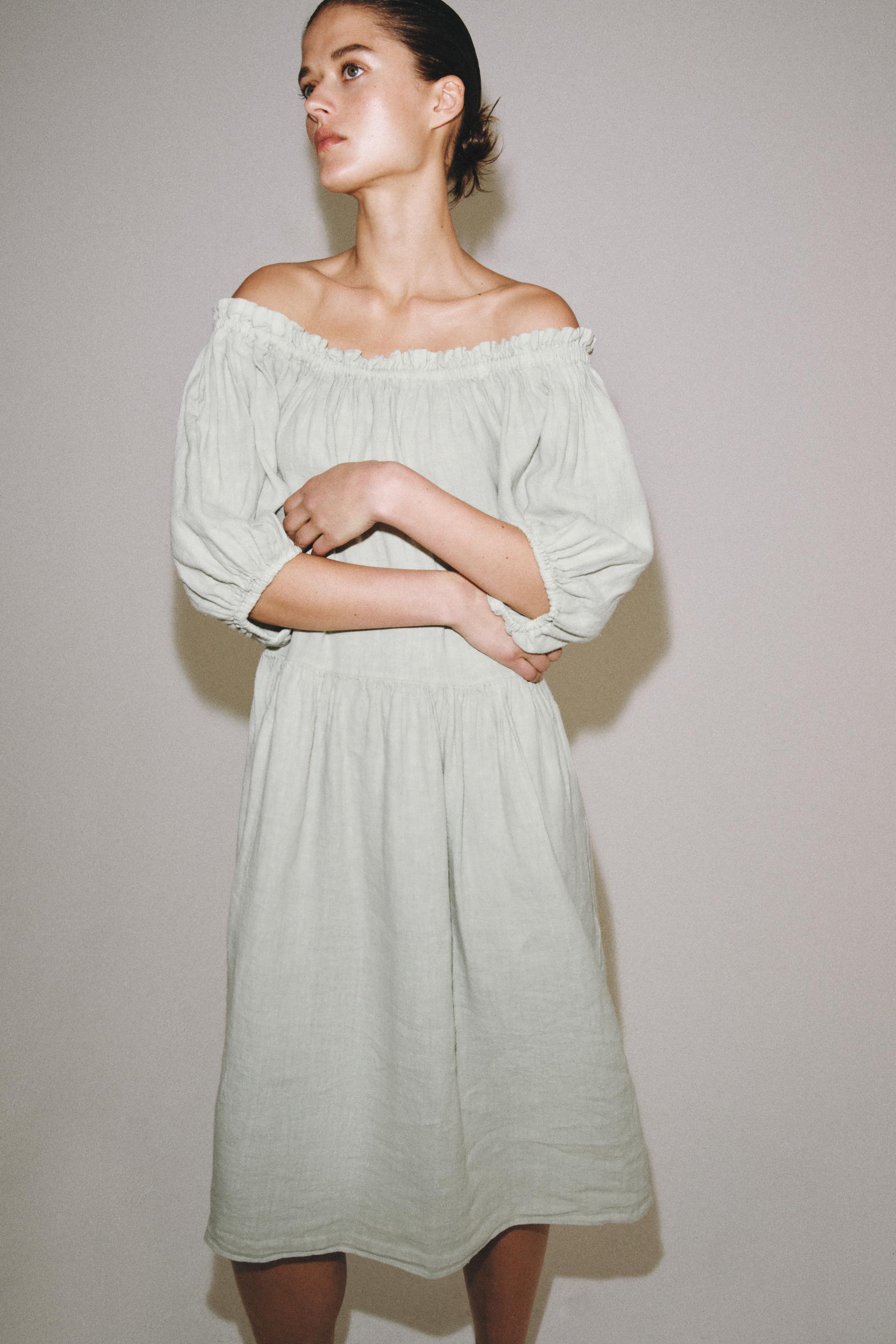 ZW COLLECTION 100% LINEN MIDI DRESS