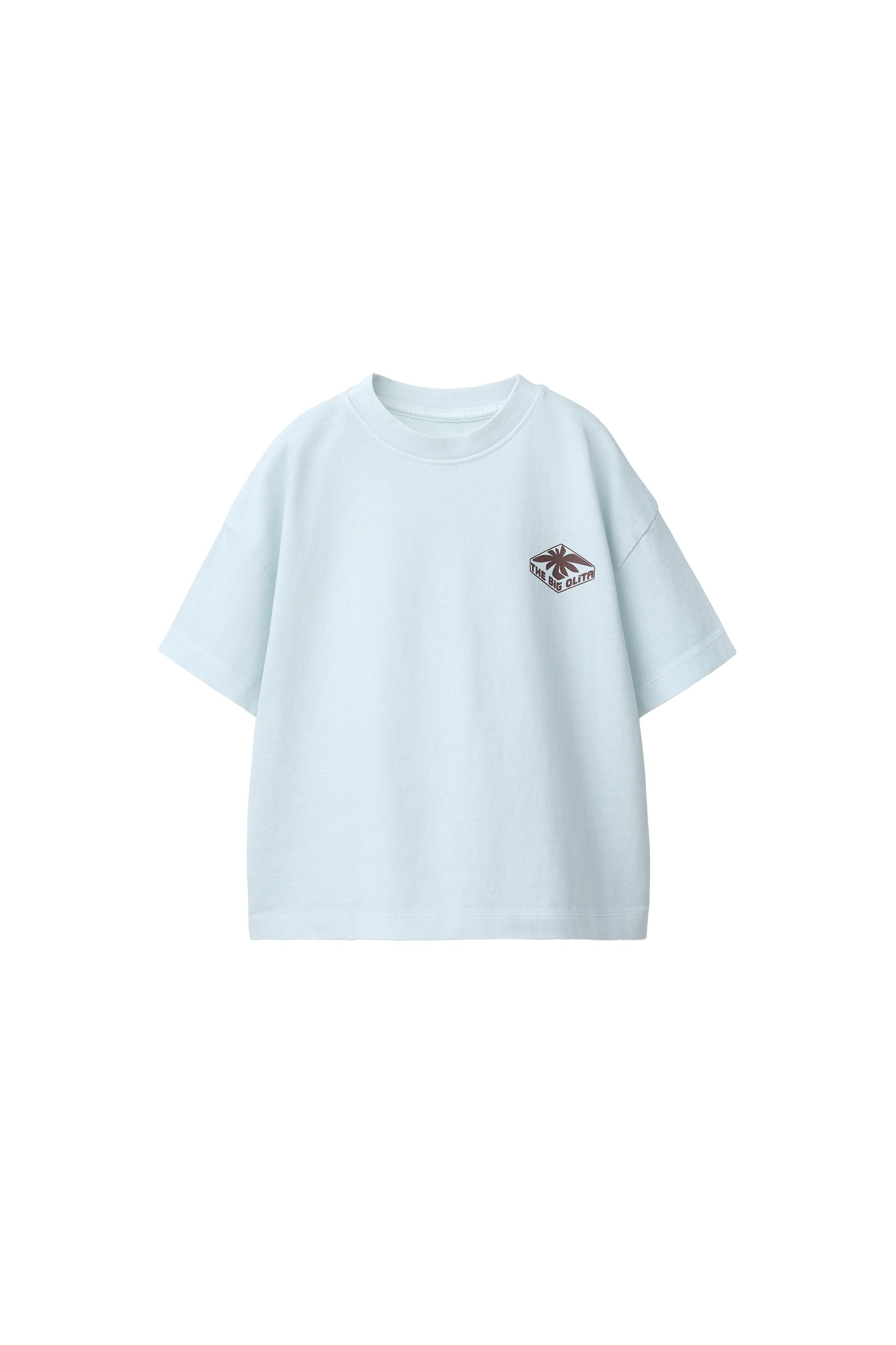 LOGO PRINT T-SHIRT - Aquamarine | ZARA United States