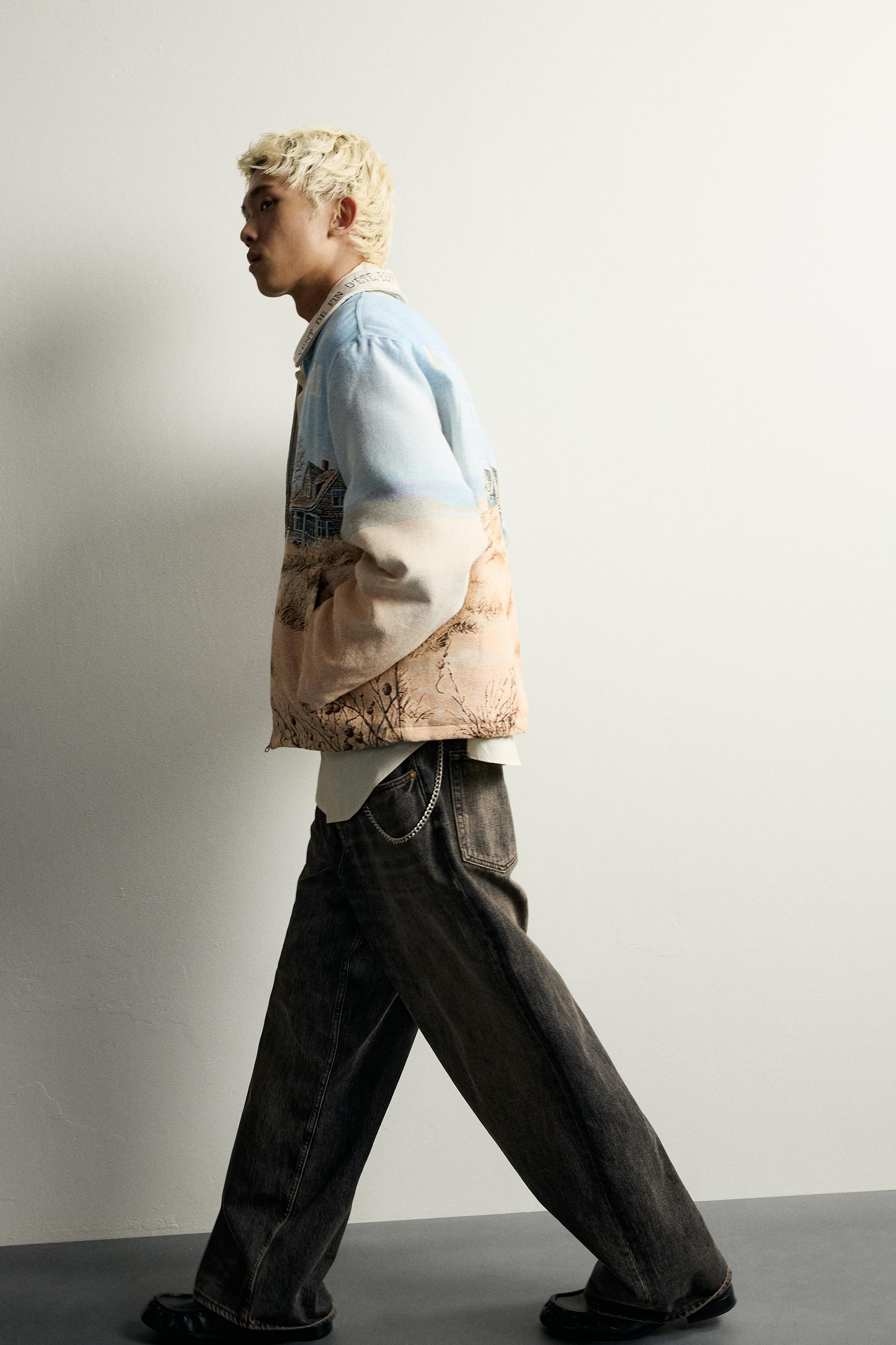 Мужские куртки Zara LANDSCAPE JACQUARD PADDED JACKET — фото 6