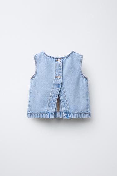 DENIM TOP - Light blue by Zara - Image 1