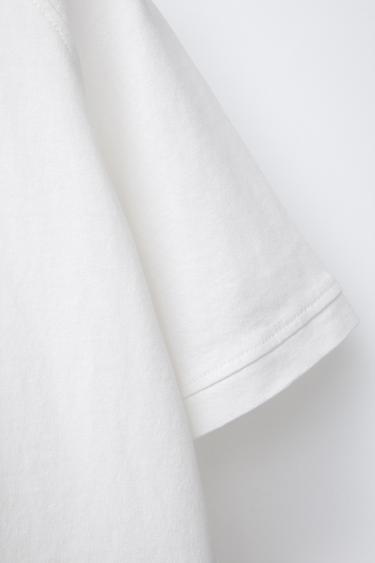 T-SHIRT UNI - Blanc de Zara - Image 4