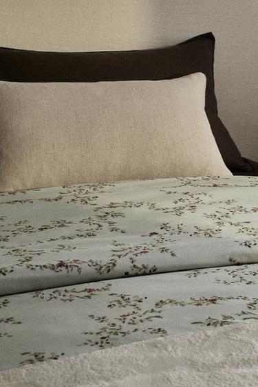 LEAF PRINT DUVET COVER - Sea green by Zara