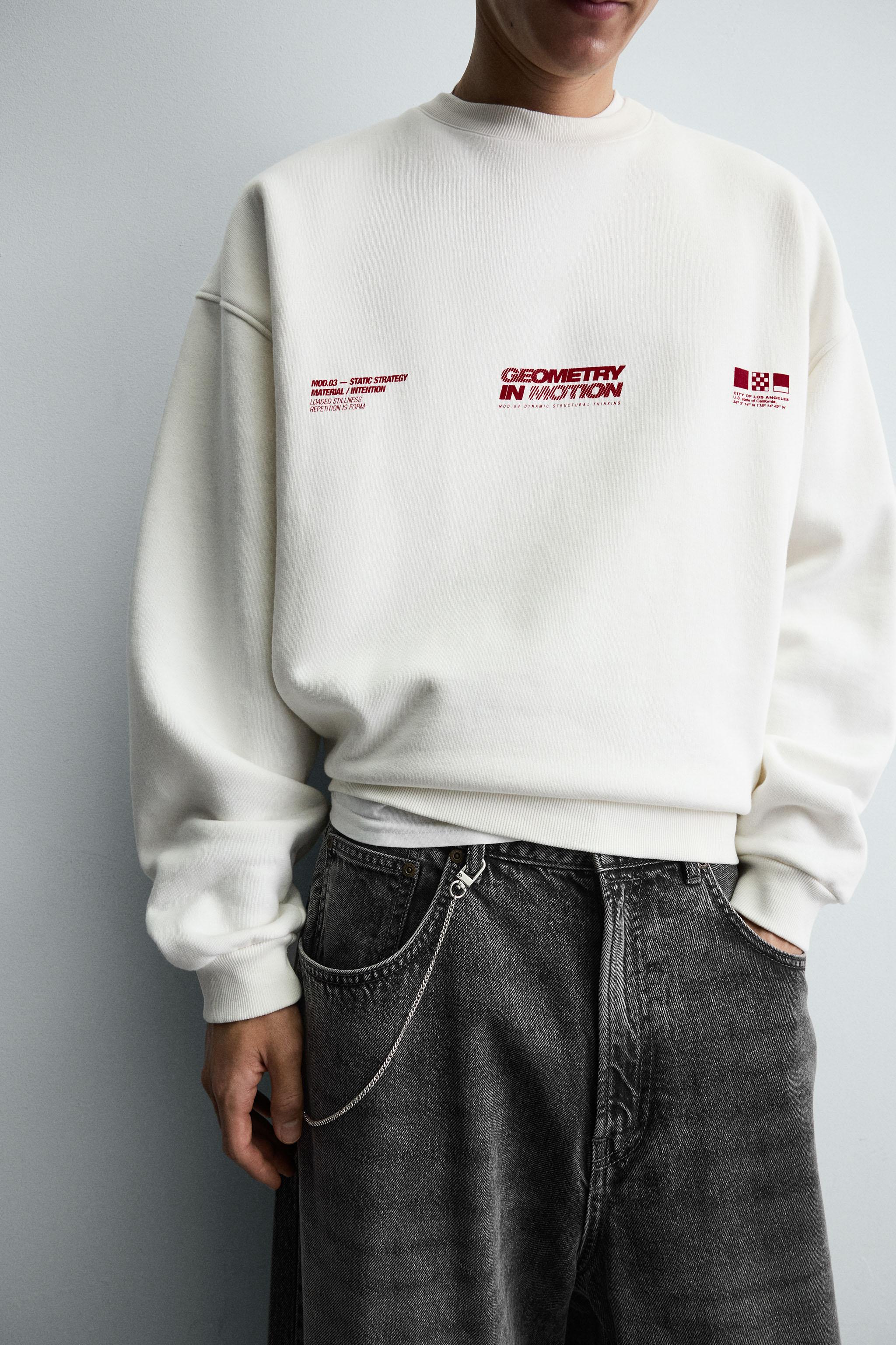 PRINTED TEXT SWEATSHIRT