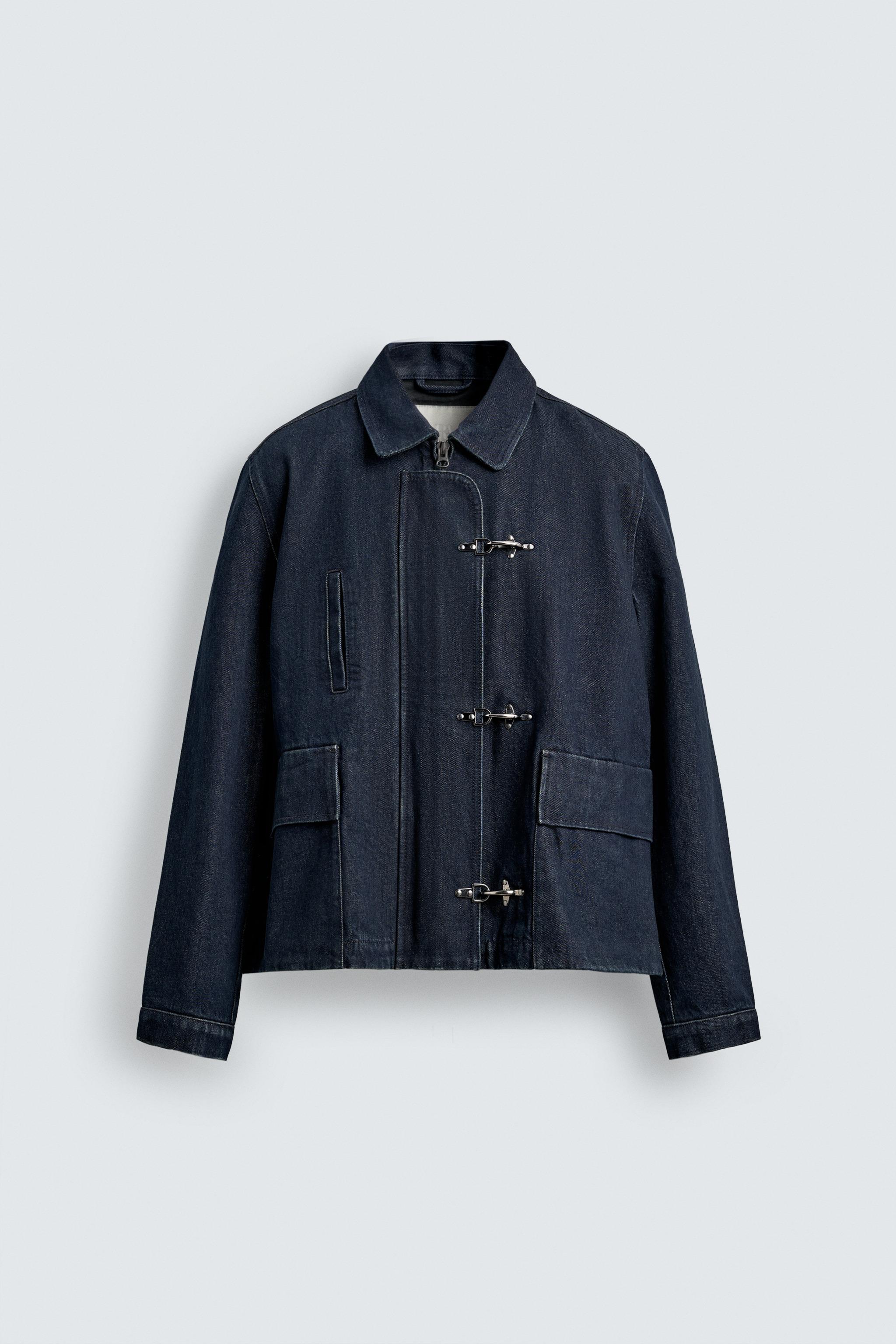 DENIM FIREMAN CLASP JACKET - Indigo | ZARA Singapore