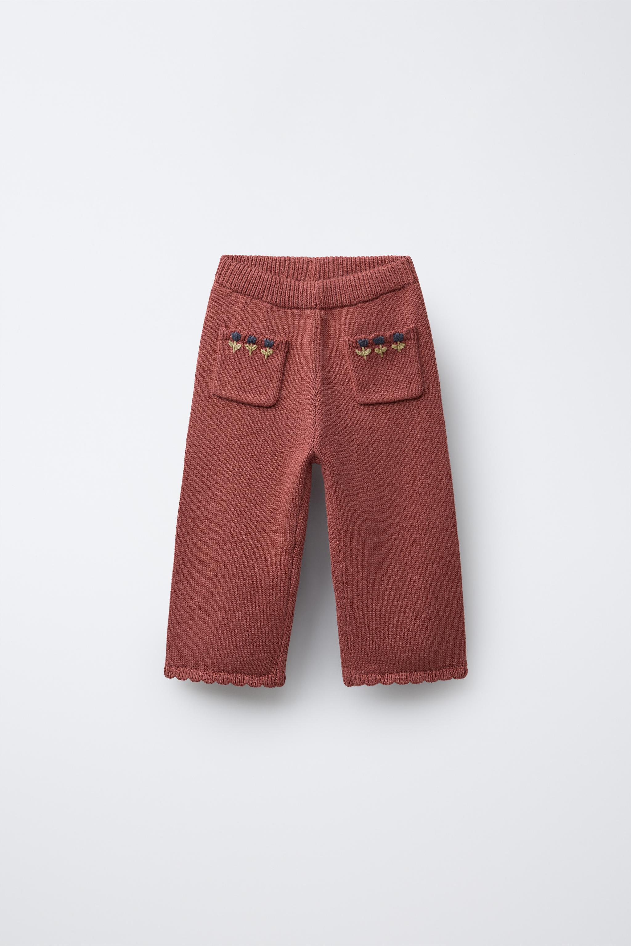 花いれです フラワーテクスチャーパンツ - エクリュ | ZARA Japan / 日本