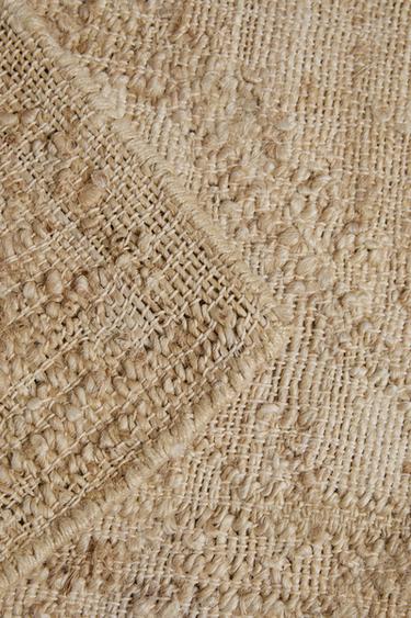 VINTAGE JUTE RUG - Light beige by Zara