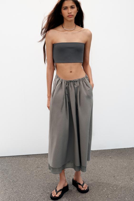 COMBINATION CAPE MIDI SKIRT from Zara - $59.90