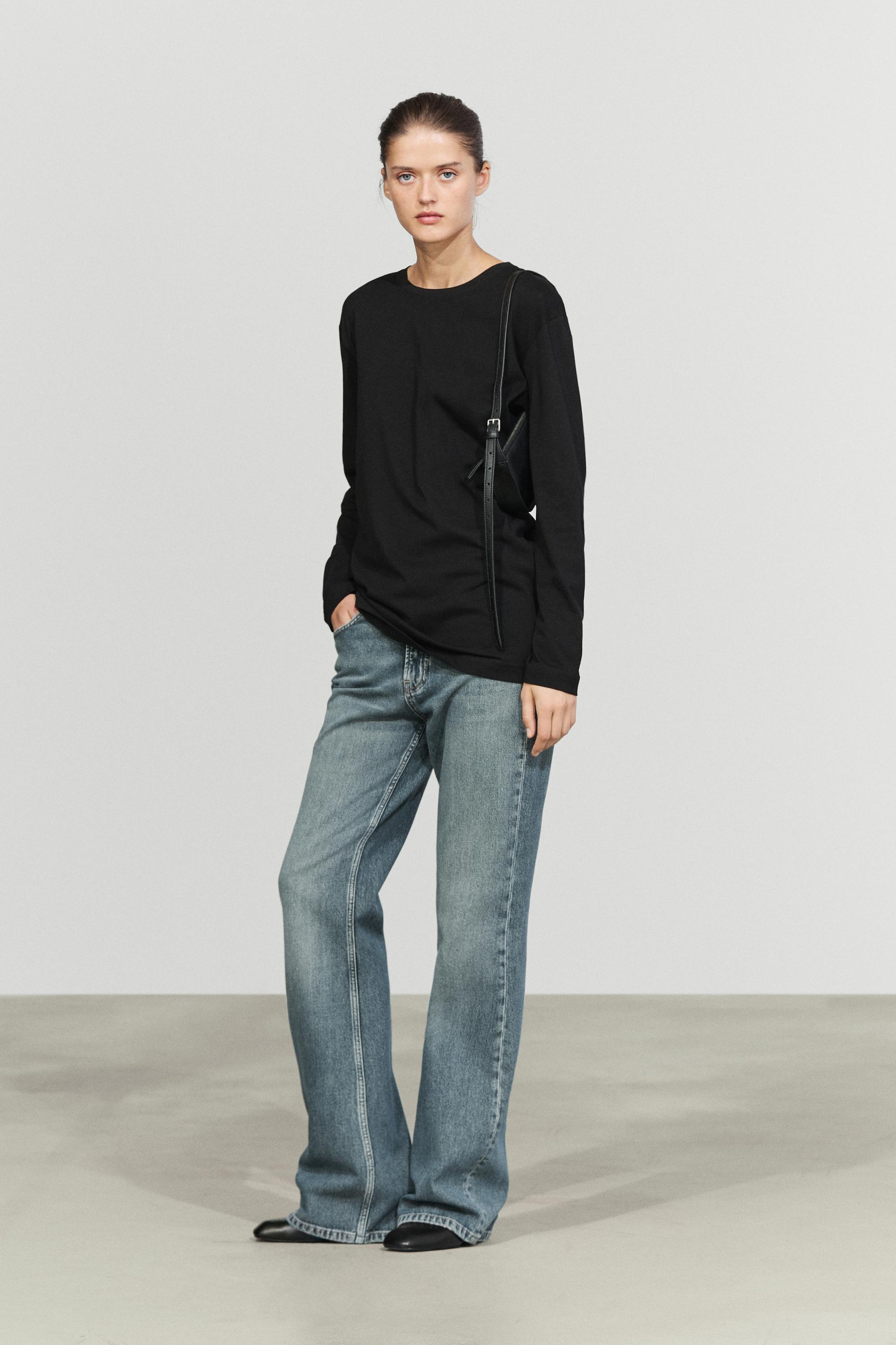 100% cotton long T-shirt with round neck