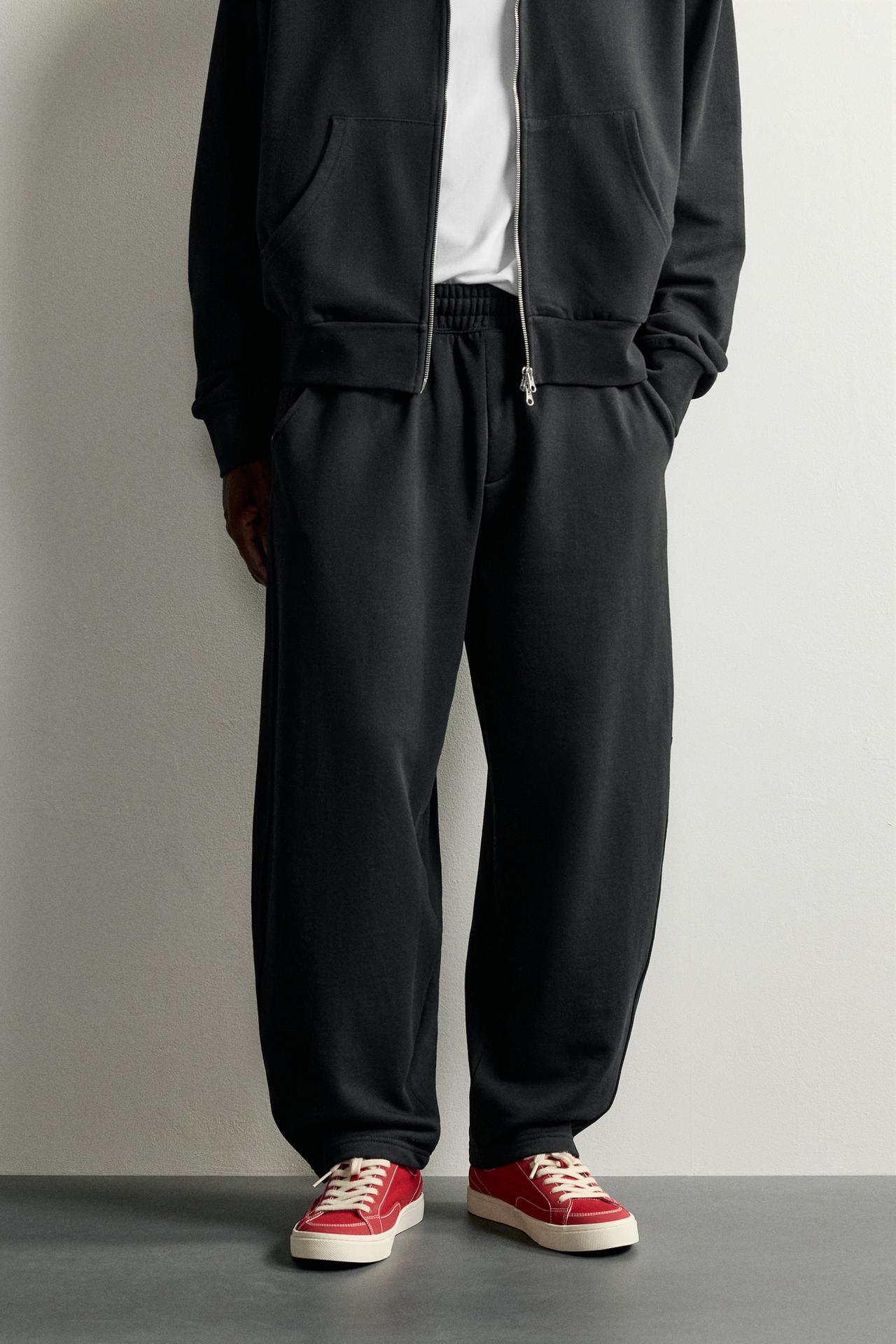 BASIC BALLOON-FIT JOGGERS — Black