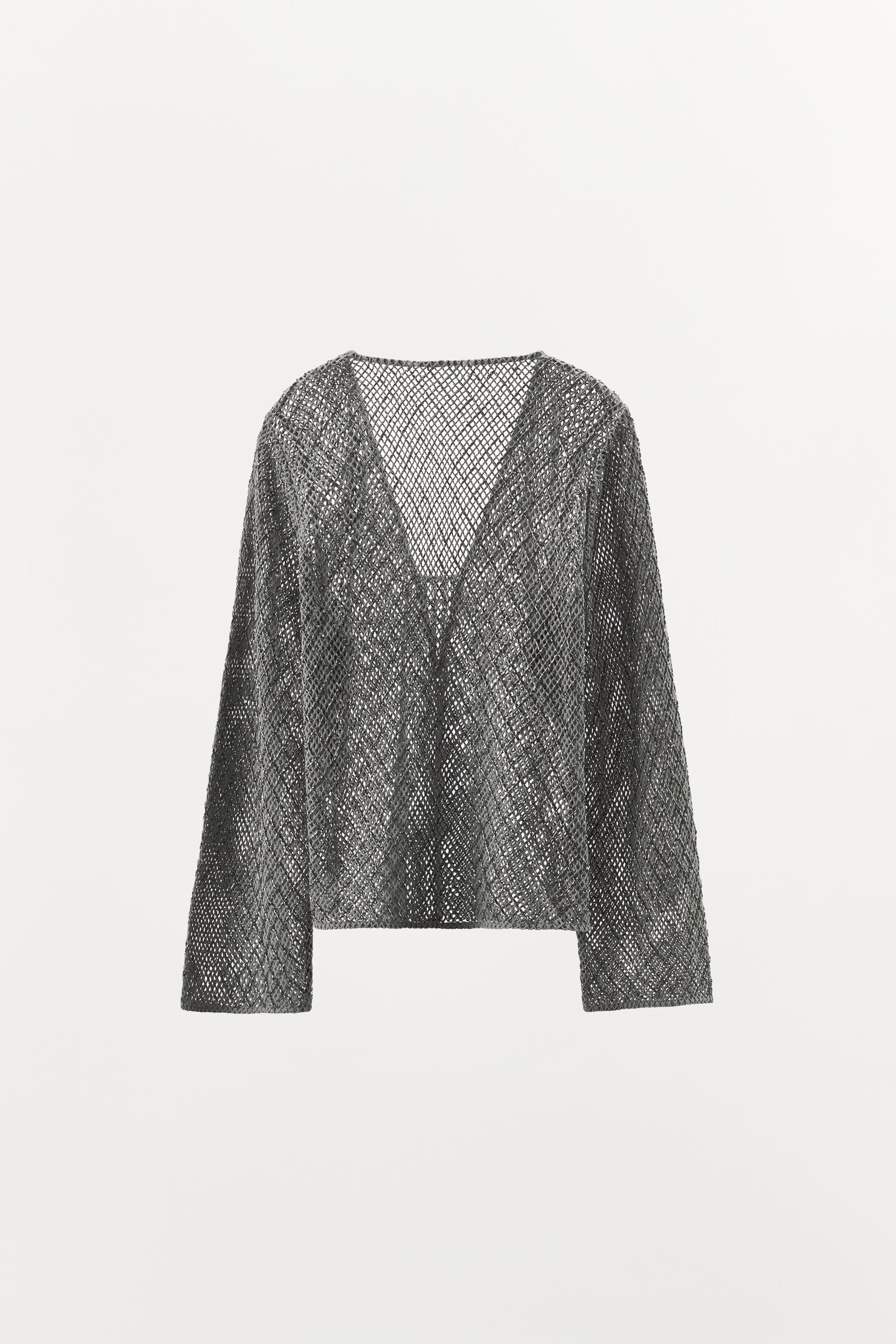 詰め放題　Sara BEADED CROCHET TOP - Gray | ZARA United States