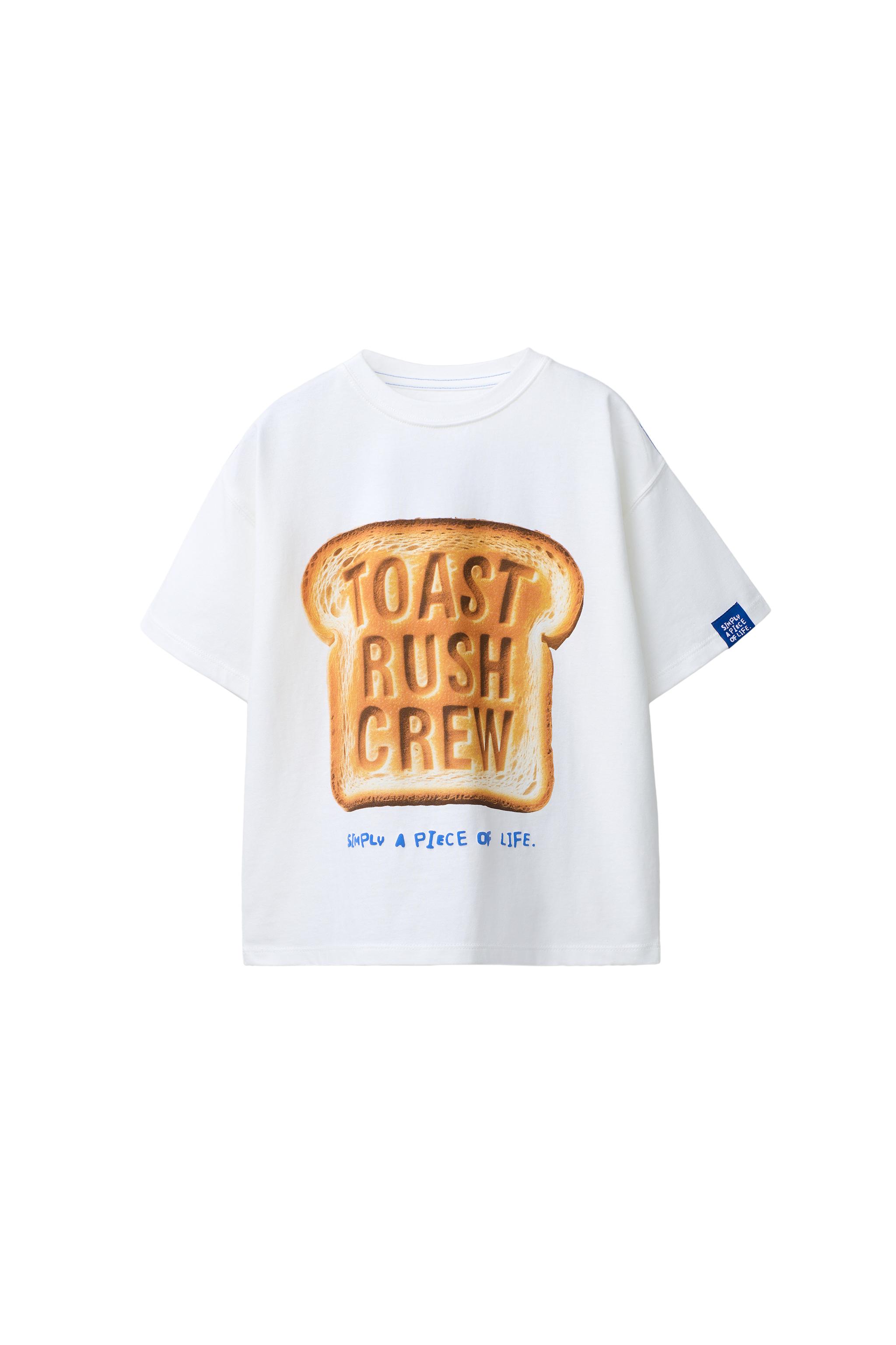 トーストプリントTシャツ - ホワイト | ZARA Japan / 日本