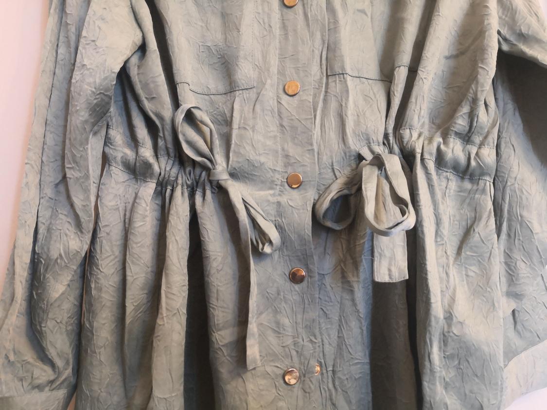 SATIN OVERSHIRT WITH WRINKLED EFFECT - Image 3