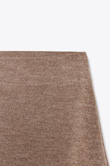 TEXTURED WIDE-LEG TROUSERS - Light brown by Zara - Image 5