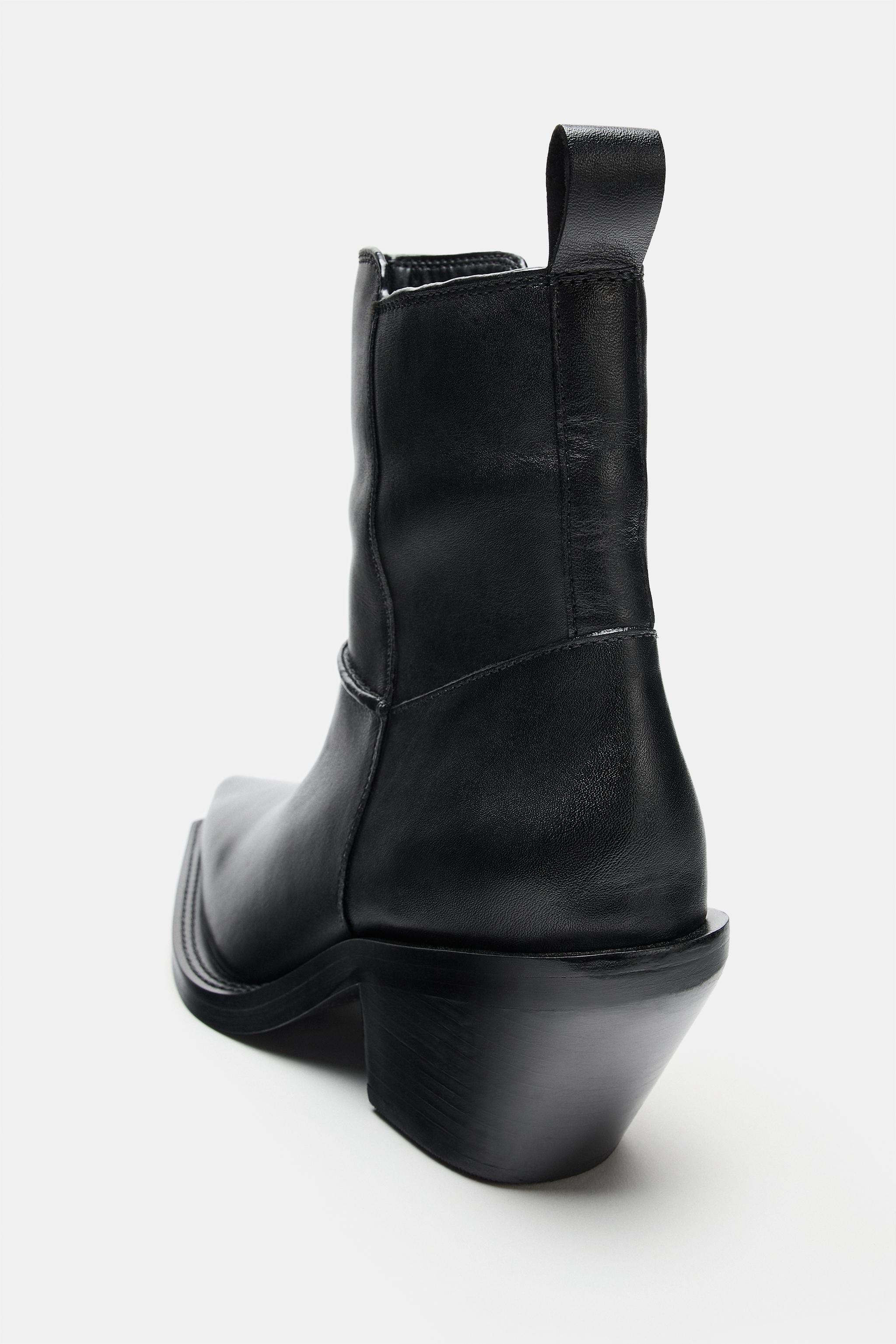 BOTTINES COW-BOY EN CUIR