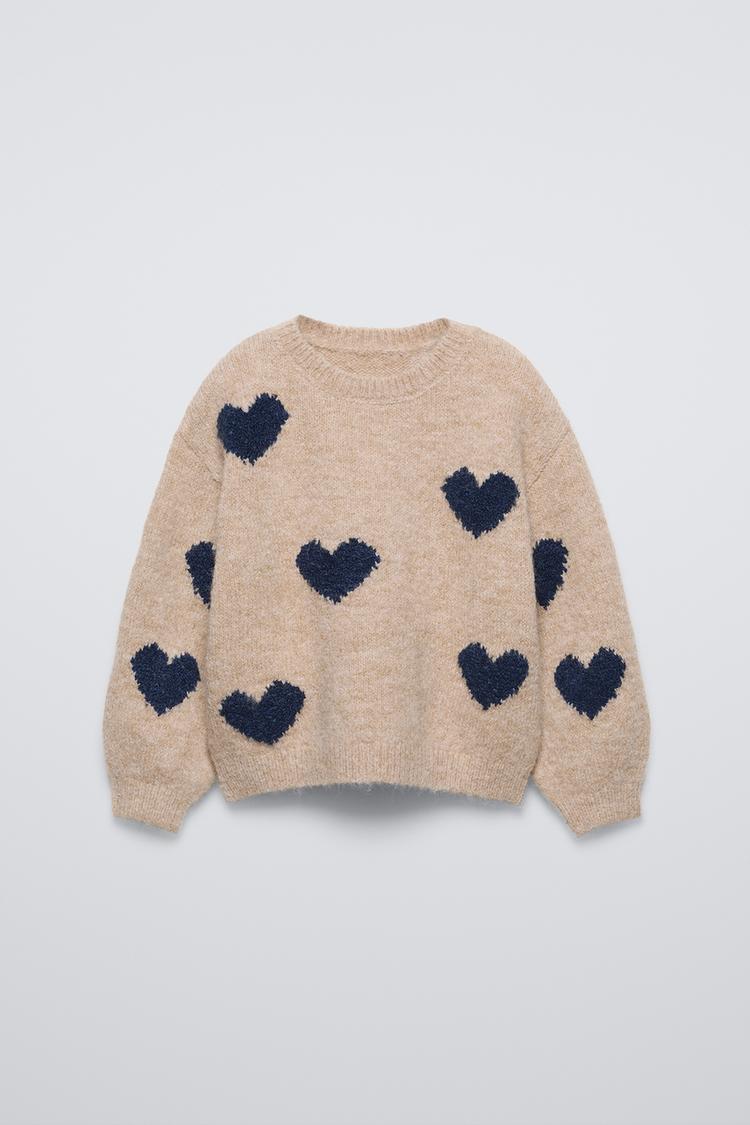 JACQUARD KNIT SWEATER Light beige ZARA Australia