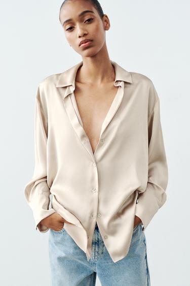 SATIN SHIRT - Cava by Zara - Image 2