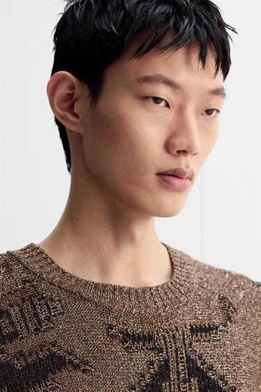 LIMITED EDITION SHINY OPENWORK SWEATER - Golden by Zara - Image 5