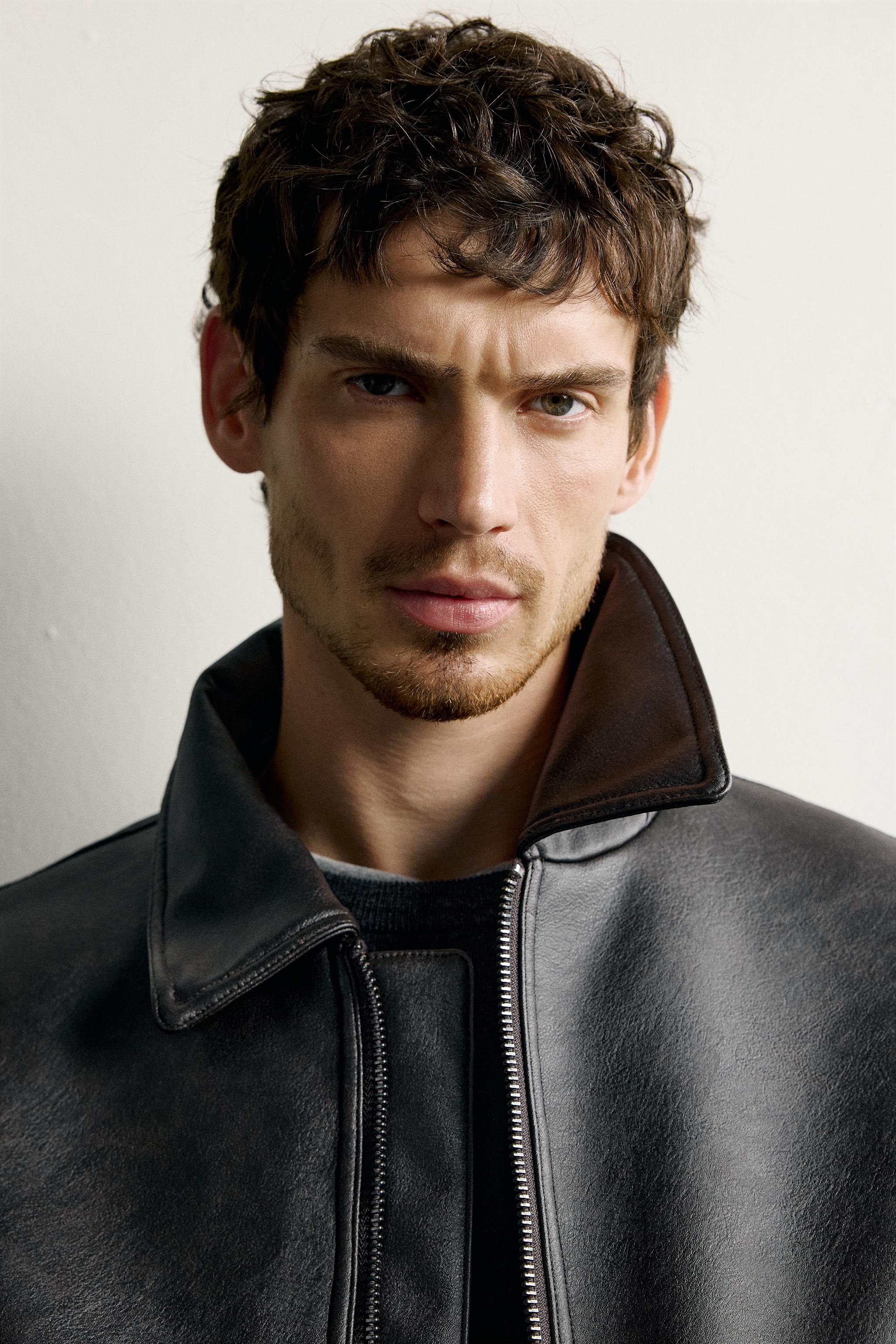 BLOUSON EN MATIÈRE SYNTHÉTIQUE DOUBLE FACE