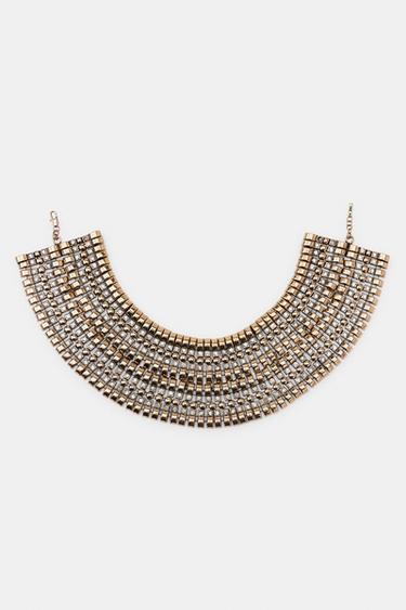 MAXI COLLAR CHOKER PIEZAS METÁLICAS - Dorado de Zara