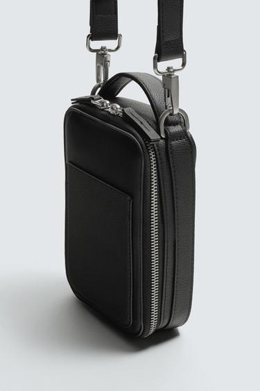 SAC BANDOULIÈRE VERTICAL TEXTURÉ - Noir de Zara - Image 4