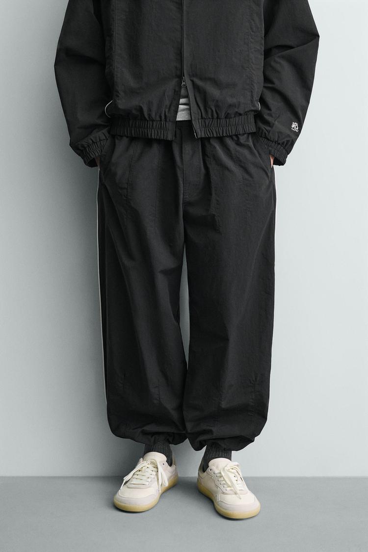 ZARA TECHNICAL JOGGING TROUSERS WITH CONTRAST SIDE TAPING