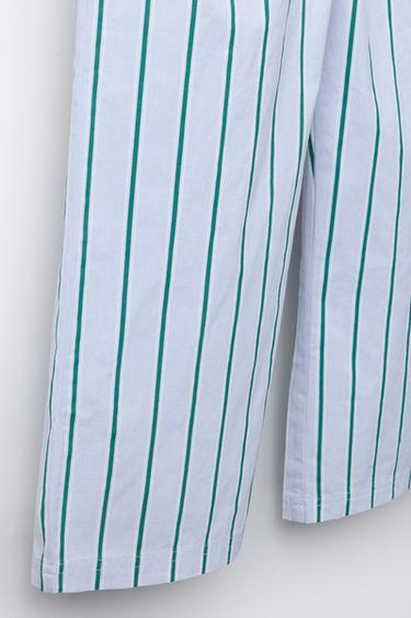 PANTALON IMPRIMÉ À RAYURES - Bleu de Zara - Image 3